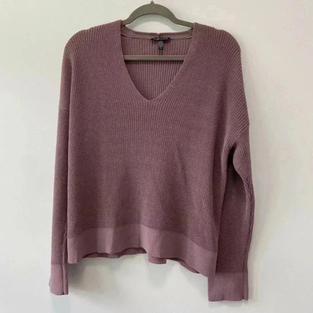 Eileen Fisher Womens Knit Long Sleeves Pullover size M